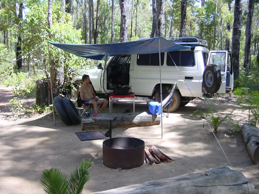 Notre Toyota au bivouac